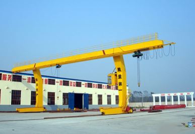 L-formede ben Single Girder Gantry Crane med hejse